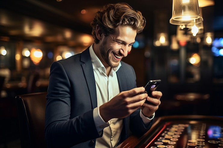 Layar bantuan Diamond Empire menampilkan tabel simbol, RTP, dan aturan permainan