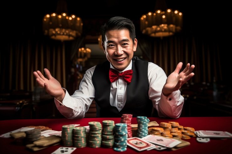 Meja roulette Evolution Gaming dengan dealer langsung, disiarkan dari studio multi-kamera di aplikasi dragslot